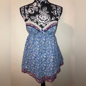 Floral Bustier Cami Camisole Ribbon Bow Sexy Cute Intimates Pajamas Flowers Lace